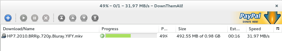 Screenshot of LAN speed at IITK