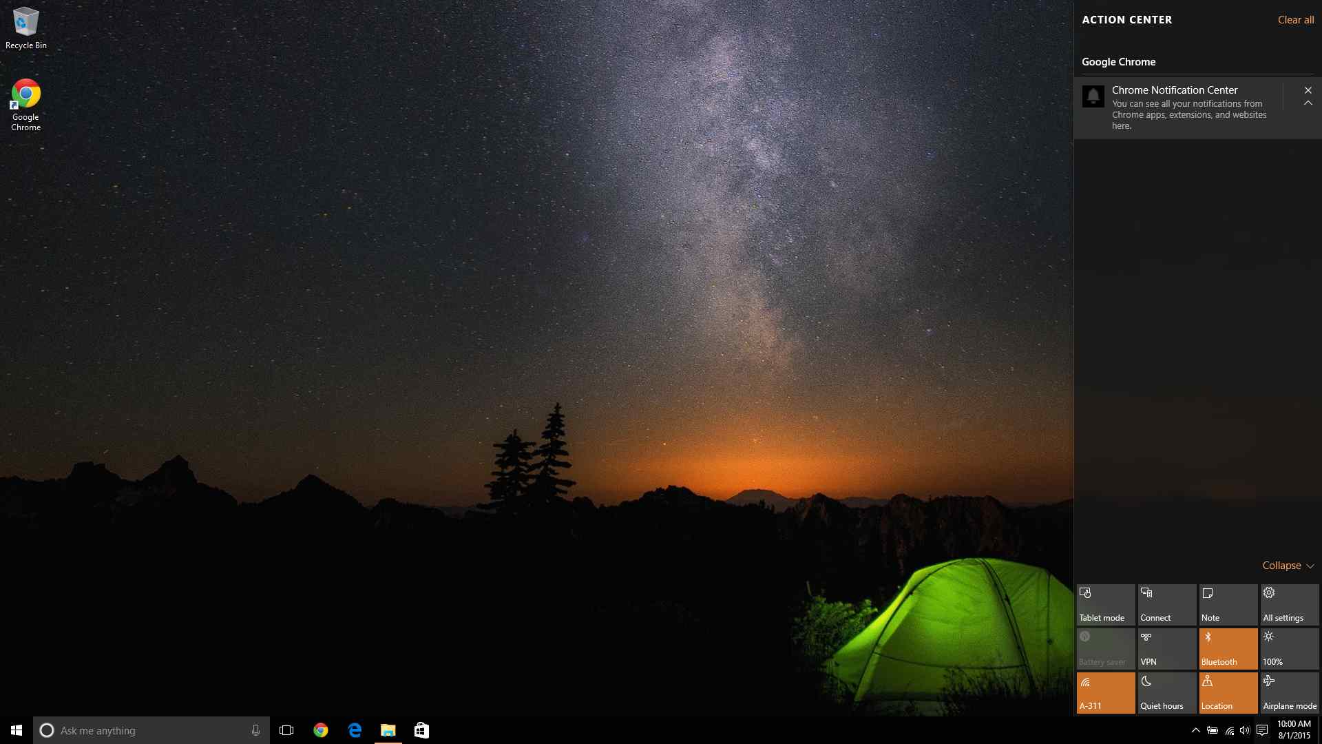 Windows 10 Action Center